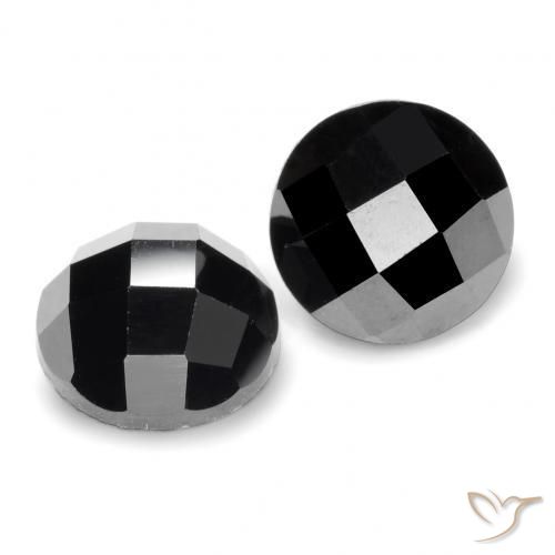 Gemme di Spinello Nero naturale da 7.18 ct, Rotondo, Opaco