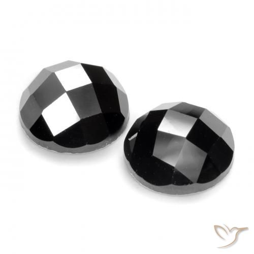 Gemme di Spinello Nero naturale da 7.18 ct, Rotondo, Opaco