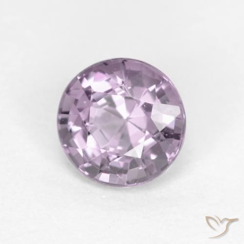 Spinello Viola grigio naturale da 0.60 ct, Rotondo, VVS-VS