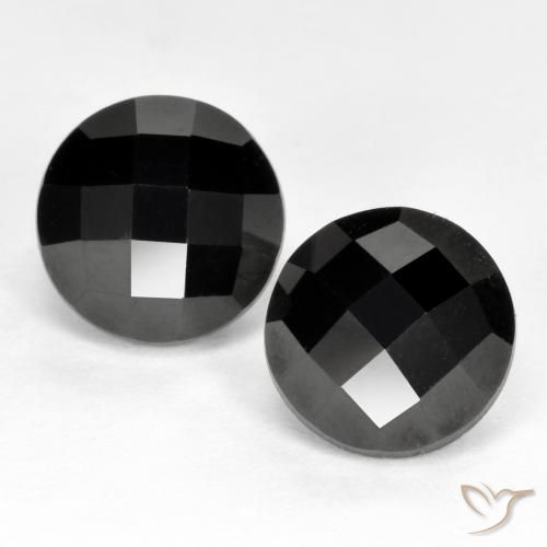 7.11ctw Naturale Nero Spinello, Rotondo, Opaco