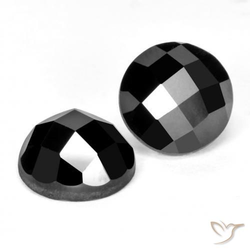 Gemme di Spinello Nero naturale da 7.50 ct, Rotondo, Opaco