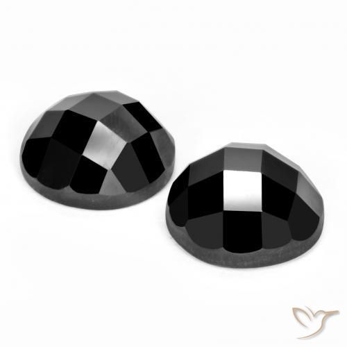 Gemme di Spinello Nero naturale da 7.50 ct, Rotondo, Opaco