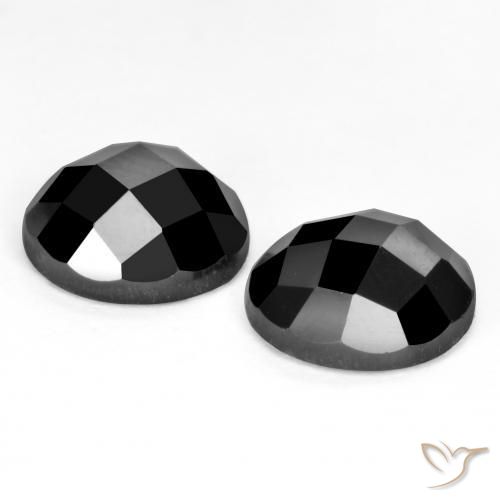 Gemme di Spinello Nero naturale da 6.60 ct, Taglio rotondo, Opaco