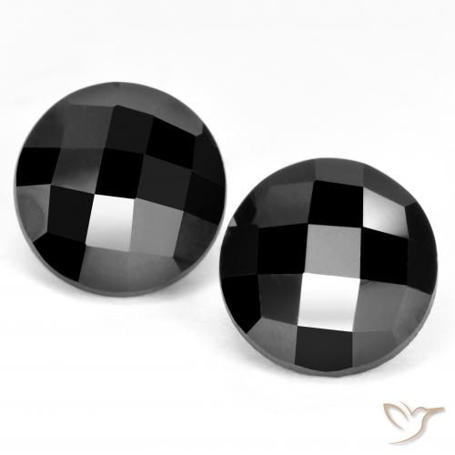 7.36ctw Naturale Nero Spinello, Rotondo, Opaco, Photo A