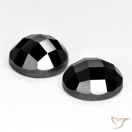 Gemme di Spinello Nero naturale da 7.36 ct, Rotondo, Opaco