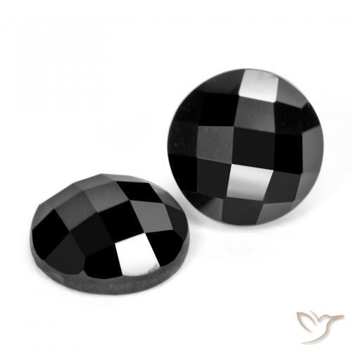 Gemme di Spinello Nero naturale da 6.70 ct, Rotondo, Opaco