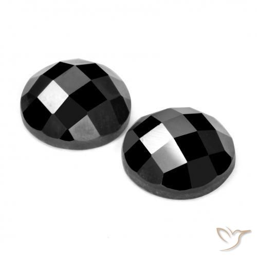 Gemme di Spinello Nero naturale da 6.70 ct, Rotondo, Opaco