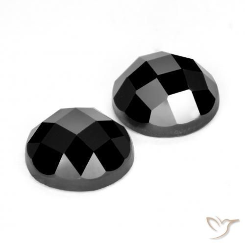 Gemme di Spinello Nero naturale da 7.06 ct, Rotondo, Opaco