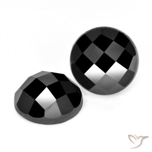 Gemme di Spinello Nero naturale da 6.99 ct, Rotondo, Opaco