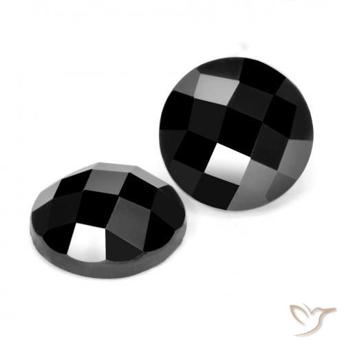 Gemme di Spinello Nero naturale da 6.63 ct, Rotondo, Opaco