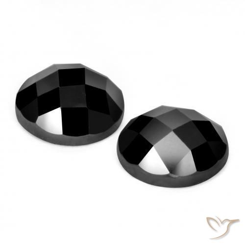 Gemme di Spinello Nero naturale da 6.63 ct, Rotondo, Opaco