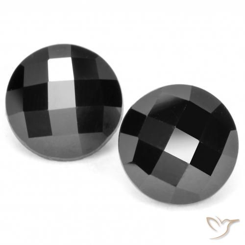 7.02ctw Naturale Nero Spinello, Rotondo, Opaco, Photo A