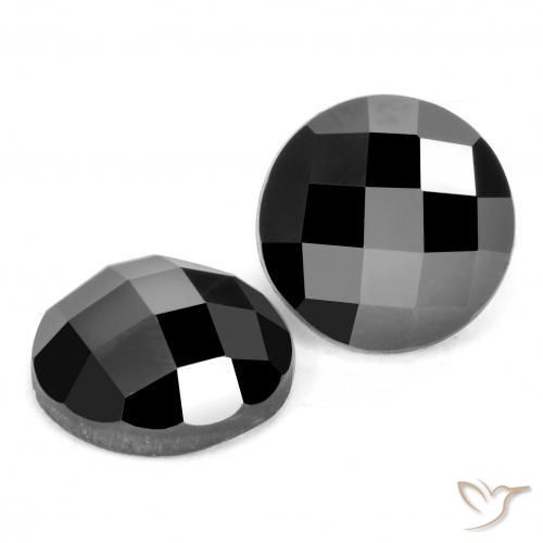 Gemme di Spinello Nero naturale da 7.02 ct, Rotondo, Opaco