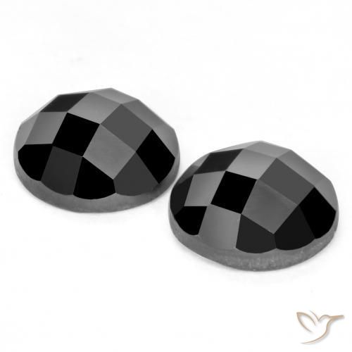 Gemme di Spinello Nero naturale da 7.02 ct, Rotondo, Opaco