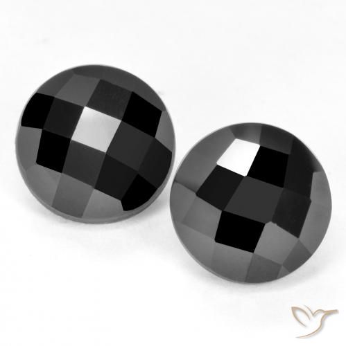 7.96ctw Naturale Nero Spinello, Rotondo, Opaco