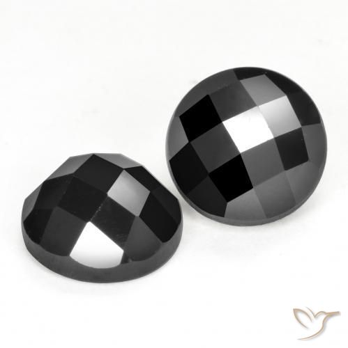 Gemme di Spinello Nero naturale da 7.96 ct, Rotondo, Opaco