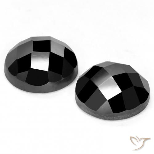 Gemme di Spinello Nero naturale da 7.42 ct, Rotondo, Opaco