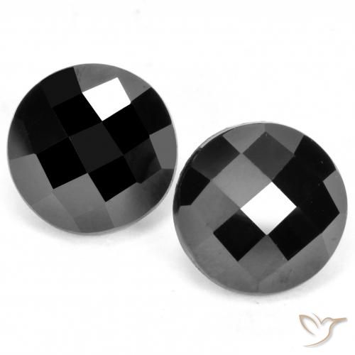 7.33ctw Naturale Nero Spinello, Rotondo, Opaco
