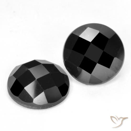 Gemme di Spinello Nero naturale da 6.57 ct, Rotondo, Opaco