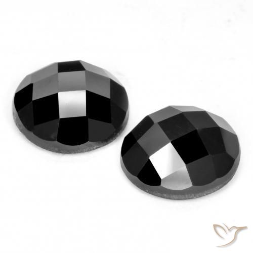 Gemme di Spinello Nero naturale da 6.57 ct, Rotondo, Opaco
