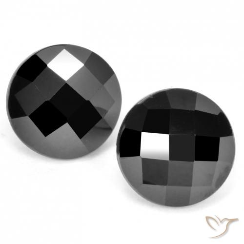 6.74ctw Naturale Nero Spinello, Rotondo, Opaco