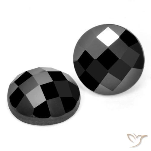 Gemme di Spinello Nero naturale da 6.74 ct, Rotondo, Opaco