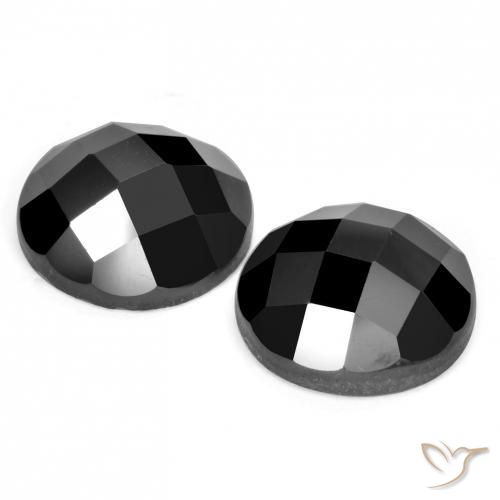 Gemme di Spinello Nero naturale da 6.74 ct, Rotondo, Opaco
