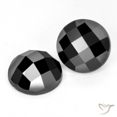 Gemme di Spinello Nero naturale da 6.90 ct, Rotondo, Opaco