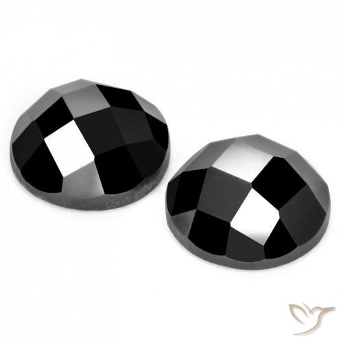 Gemme di Spinello Nero naturale da 7.01 ct, Rotondo, Opaco