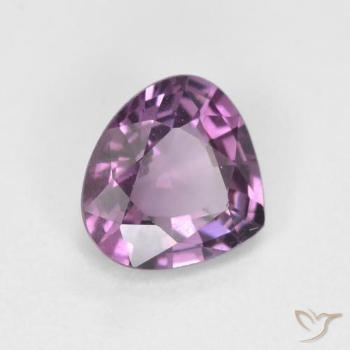 Spinello Viola scuro naturale da 0.68 ct, Forma a pera, VS