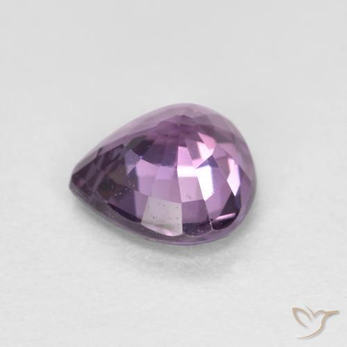 Spinello Viola scuro naturale da 0.68 ct, Forma a pera, VS