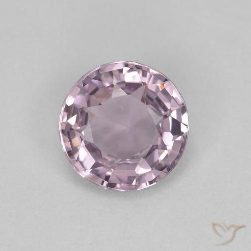 Spinello Rosa chiaro-Viola naturale da 0.50 ct, Taglio rotondo, VVS-VS