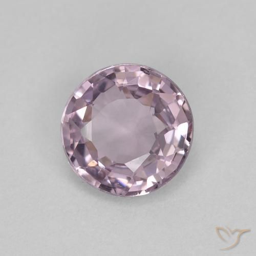 Spinello Rosa chiaro-Viola naturale da 0.50 ct, Taglio rotondo, VVS-VS