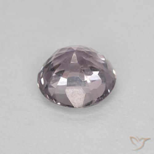 Spinello Viola grigio naturale da 0.60 ct, Rotondo, VVS-VS