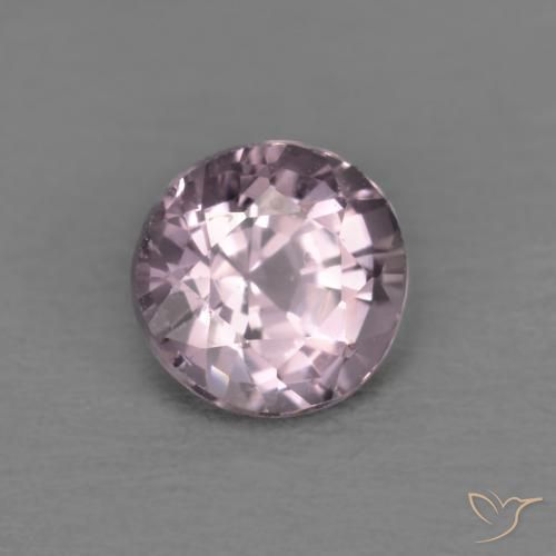 Spinello Viola grigiastro chiaro naturale da 0.55 ct, Rotondo, VVS-VS