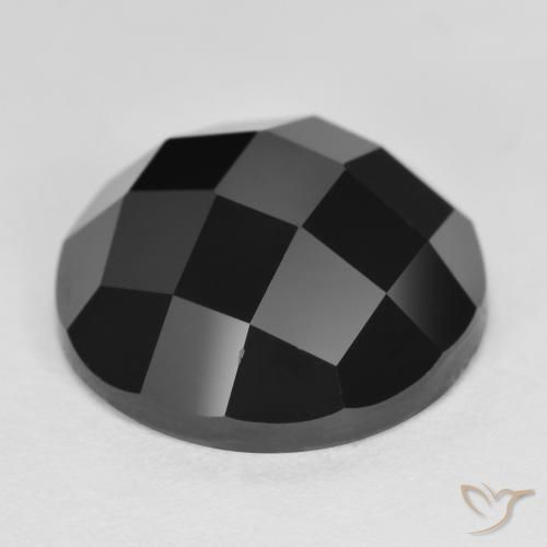 Spinello Nero naturale da 7.27 ct, Rotondo, Opaco