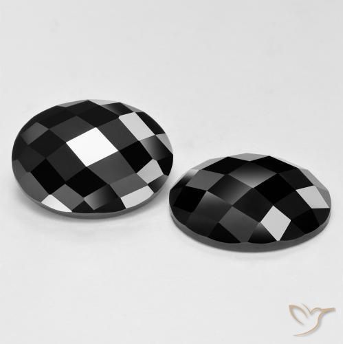 Gemme di Spinello Nero naturale da 22.77 ct, Ovale, Opaco