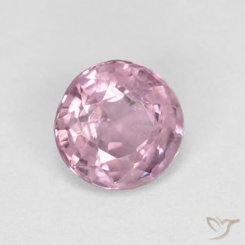 Spinello Grigio Viola-Rosa naturale da 0.53 ct, Rotondo, VS