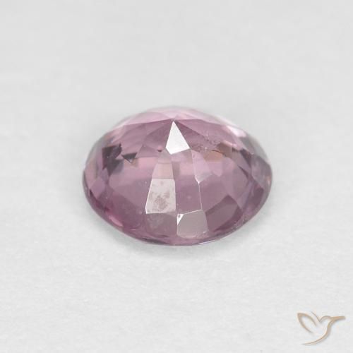 Spinello Grigio Viola-Rosa naturale da 0.53 ct, Rotondo, VS