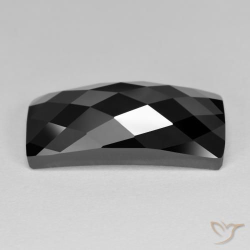 Spinello Nero naturale da 14.01 ct, Taglio a baguette, Opaco