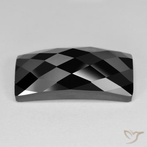 Spinello Nero naturale da 14.64 ct, Taglio a baguette, Opaco