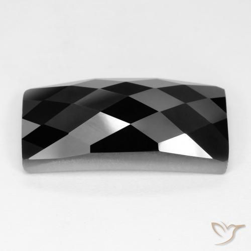Spinello Nero naturale da 13.46 ct, Taglio a baguette, Opaco