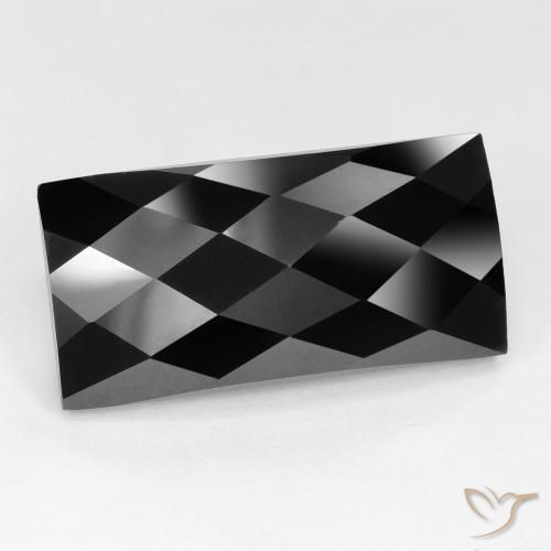 Spinello Nero naturale da 12.28 ct, Taglio a baguette, Opaco