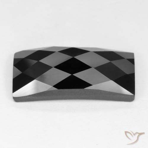 Spinello Nero naturale da 12.28 ct, Taglio a baguette, Opaco