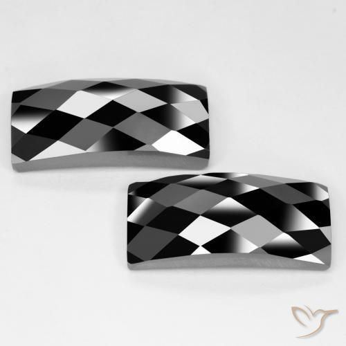 Gemme di Spinello Nero naturale da 27.85 ct, Taglio a baguette, Opaco