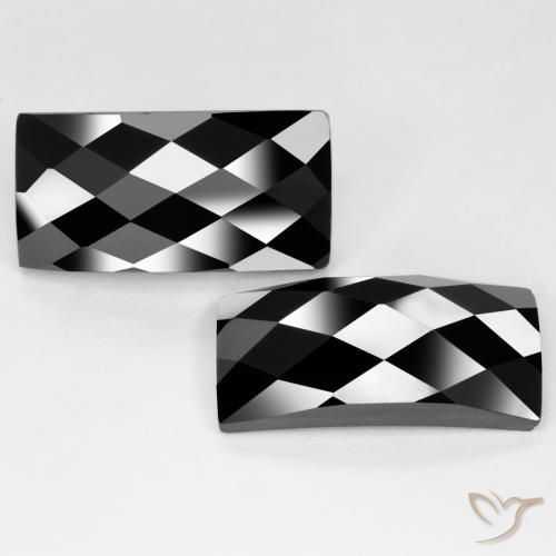 Gemme di Spinello Nero naturale da 29.48 ct, Taglio a baguette, Opaco