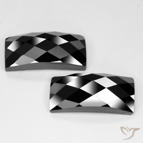 Gemme di Spinello Nero naturale da 29.48 ct, Taglio a baguette, Opaco
