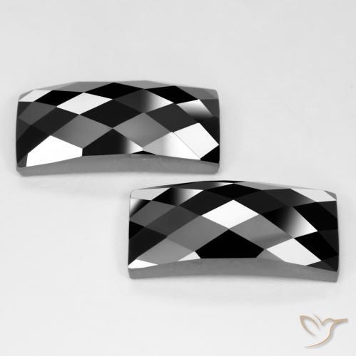 Gemme di Spinello Nero naturale da 28.23 ct, Taglio a baguette, Opaco