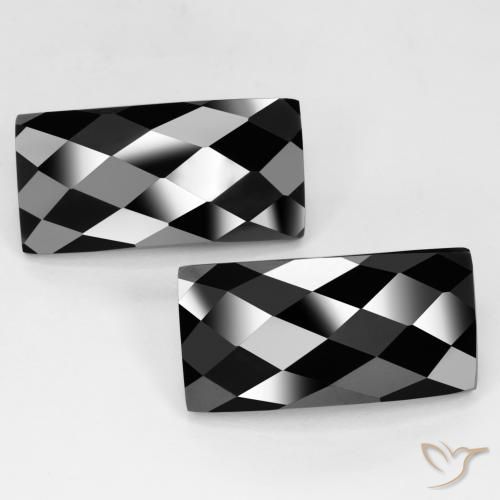 Gemme di Spinello Nero naturale da 29.37 ct, Taglio a baguette, Opaco