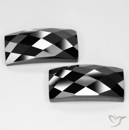 Gemme di Spinello Nero naturale da 29.37 ct, Taglio a baguette, Opaco